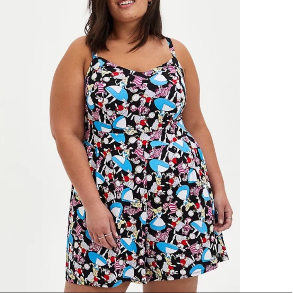 DISNEY ALICE IN WONDERLAND TEA PARTY ROMPER - Picture 4 of 7